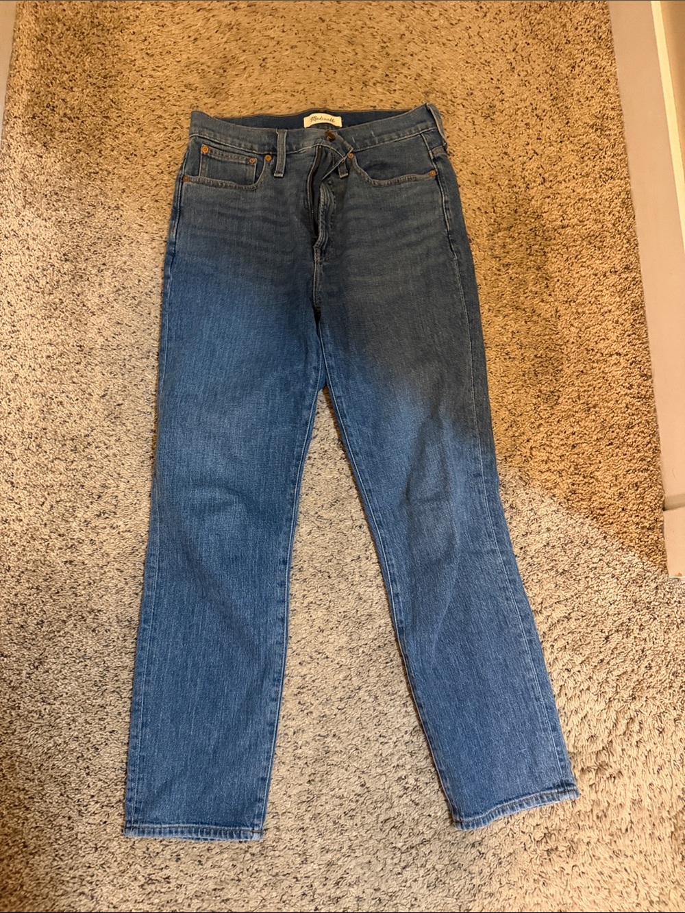 Women’s Madewell Perfect Vintage Straight-Leg High-Rise Jeans - Blue